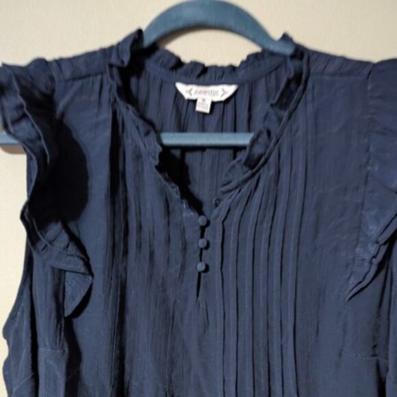Nanette Lepore XL Navy blue blouse - Picture 1 of 6